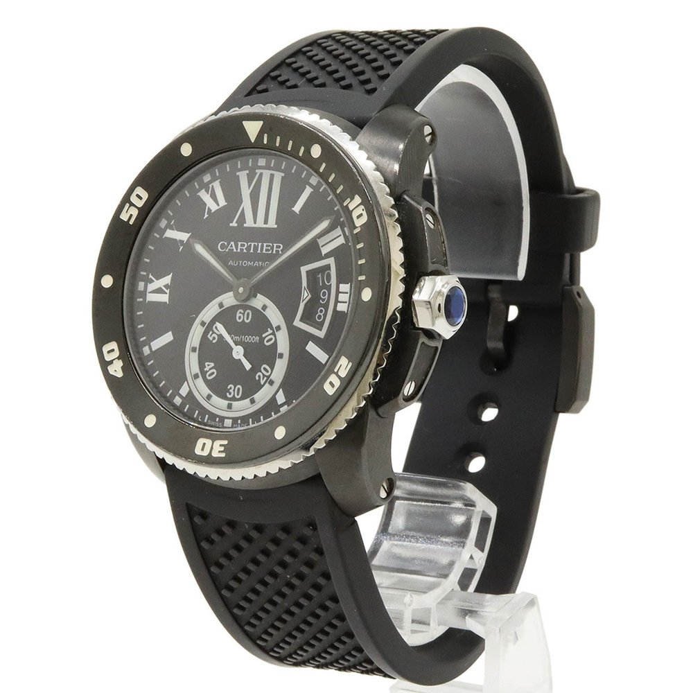 Cartier Calibre de Diver SS Rubber Men's AT Automatic Wristwatch WSCA0006 - Picture 3 of 10